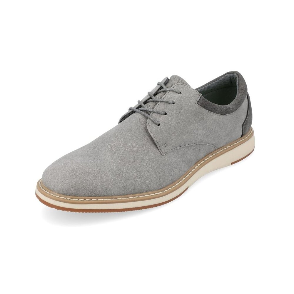 NiB Vance Co. Mens Comfort Foam Lace Up Round Toe Shoes Gray Size 13 $100 RY1271